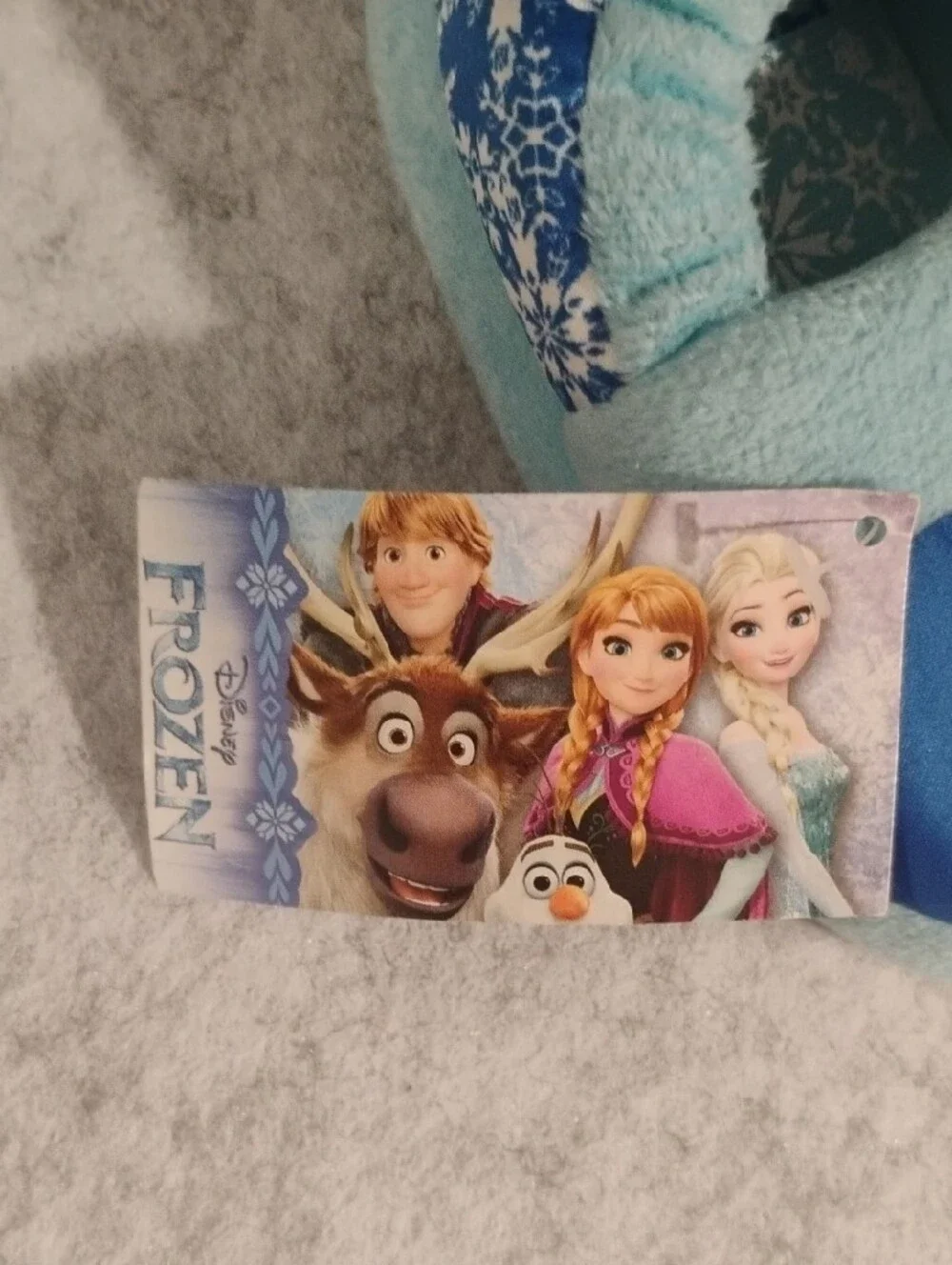 Kids' Blue Frozen Character Slip-On Slippers with Anna & Elsa